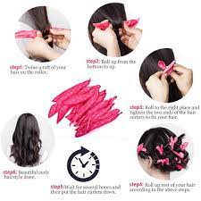 10 Pcs Lot Hair Curlers Soft Sleep Pillow Hair Rollers Set Best Flexible Foam And Sponge Magic Hair Care Diy Hair Styling Tools Hair Rollers Hair Curlers Foam Rollers Hair