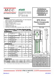 D669a silicon npn power transistors components datasheet pdf data sheet free from datasheet4u.com d669a datasheet. D669a C Datasheet Pdf Mcc Npn Silicon Plastic Encapsulate Transistor