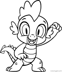All coloring pages » cartoon » my little pony » baby spike baby spike coloring page My Little Pony Coloring Pages Coloringall
