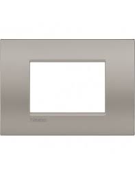 Prese di corrente, usb, sat, tv e connettori. Bticino Lnc4803sb Livinglight Air Vendita Placca 3 Moduli Sabbia