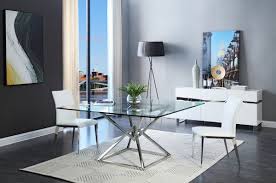 We have been needing a dining table for dylan's apartment for so long. Modrest Xander Modern Square Glass Dining Table