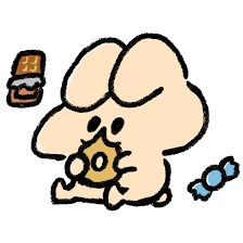お菓子を食べるうさぎのイラスト | ゆるくてかわいい無料イラスト・アイコン素材屋「ぴよたそ」