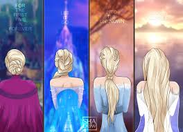 Elsa S Hair Throughout The Years Frozen