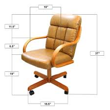 Casual Rolling Caster Dining Chair With Swivel Tilt In Oak Wood With Bonded Leather Seat And Back Set Of 2 Oak Wood With Caster Chairs Chair Cheap Dining Sets