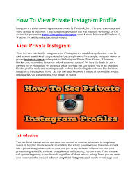 Instagram private profile viewer download. How To View Private Instagram Profile By View Private Instagram Issuu