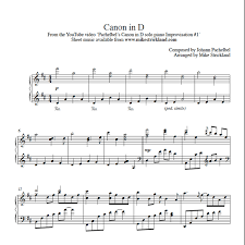 Very easy level (see other levels of this song) pages: Canon Music Free Download