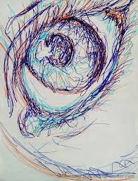 Reconcile Abstract Eye Sketch Ink Scribble Drawing By Courtney Hatcher Artist Scribble Drawing Scribble Art Scribble Drawings