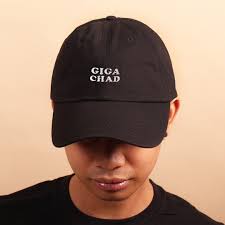GIGA CHAD Dad Hat Black