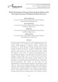 Berkurban adalah salah satu media ibadah dalam rangka? Pdf Model Pembelajaran Program Ekstrakurikuler Bahasa Arab Dan Implementasinya Di Madrasah Aliyah Pesantren