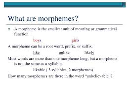 Maybe you would like to learn more about one of these? What Is Morpheme Know It Info