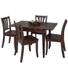 Oak unlimited sells made to order solid wood furniture in toronto, durham region and kawartha lakes. Corliving Extendable Cappuccino 5 Piece Solid Wood Dining Set Lowe S Canada