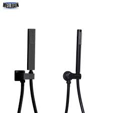 Maybe you would like to learn more about one of these? Matte Black Brass Handheld Shower Head Rotatable Holder Pvc Shower Hose Bathroom Accessories Round And Square Choice Shower Heads Aliexpress