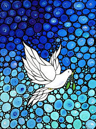 More Like Stained Glass Feathers Peace Art Dove Painting Mosaic Art