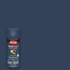 Krylon Colormaxx Satin Oxford Blue Spray Paint And Primer In One Net Wt 12 Oz In The Spray Paint Department At Lowes Com