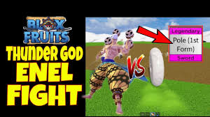 What's your favorite fruit in the game? Fighting The Thunder God Enel And Getting Pole Using Dough Blox Fruits Thunder God Fight