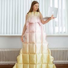 The construction pattern of most medieval clothing did not differ between a woman of small means and a woman with a large budget. Graduate Fashion Dezeen