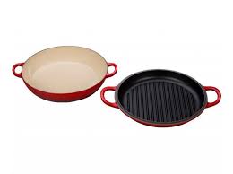 Braiser With Grill Pan Lid Le Creuset Official Site Enameled Cast Iron Cookware Grill Pan Grilling