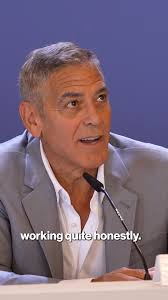 George Clooney refers to Brad Pitt as an "old man," joking that he's 74  years old.