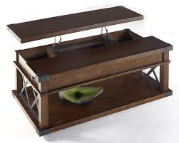 Cocktail table feature lift top. Progressive Furniture Landmark Industrial Castered Lift Top Cocktail Table With X Shaped Metal Motifs Darvin Furniture Cocktail Or Coffee Table