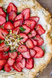 Discover how to use phyllo dough to make dessert recipes, appetizer recipes, main dish recipes, and more. Feta Strawberry Tart With Fillo Phyllo Crust The Mediterranean Dish