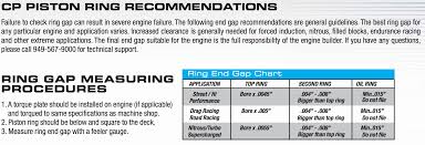 cp piston oil ring gap question do not file pelican