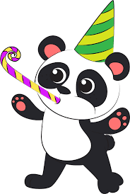 Panda's birthday clipart. Free download transparent .PNG | Creazilla