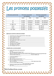 Epingle Sur Fle Possessifs