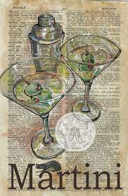 Flying Shoes Art Studio Martini Art Book Page Art Newspaper Art