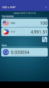 The exchange rate chart from usd (us dollar) to php (philippine peso). Us Dollar To Philippine Peso By Currency Converter X Apps Google Play United States Searchman App Data Information