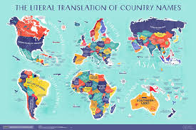 El Mapa Que Muestra El Significado De Los Nombres De Cada Pais Significados De Los Nombres Mapa De Palabras Mapamundi Con Nombres