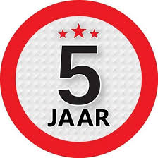 Bol Com 5 Jaar Leeftijd Sticker Rond 9 Cm 5 Jaar Verjaardag Jubileum Versiering