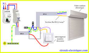 branchement volet roulant avec interrupteur domotique volet roulant electricite schema schema electrique maison
