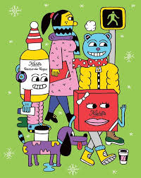andy rementer for kiehls holiday collection pop illustration contemporary illustration graphic design illustration