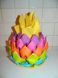 Pliage De Serviettes Ananas Arc En Ciel Pliage Serviette Idee Salade De Pate Idee Origami