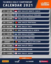 2021 season results championship standings wolf power stage wrc+. Rally A Tope New Calendario Wrc 2021 Facebook