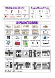 Places Giving Directions Directions Worksheets Learn English