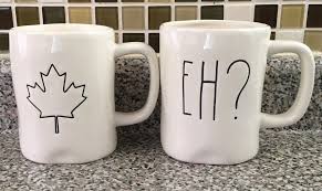 Rae Dunn Canada Maple Leaf Eh Coffee Mug Set Of 2 Magenta New Raedunn Mugs Set Mugs Coffee Mug Sets