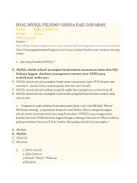 Pengosongan dengan cara pompa manual, pengisapan langsung menyebabkan ibu lebih rileks dan produksi asi semakin banyak. Soal Basis Data Pilihan Ganda Beserta Jawabannya Sumber Berbagi Data