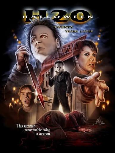 Halloween H20 was released on this day in 1998. 🔪 Artwork that was part of  the custom boxset released last year. #halloween #michaelmyers #slasher  #killer #movies #90shorror #90s #peliculas #movies #poster #jasonvoorhees
