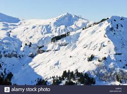 Snowy Peaks Of Alps Mountains In Portes Du Soleil Region Morzine Avoriaz France Stock Photo Alps Mountains Photo