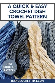 Crocheting is not just meant for the home decor or for the pillow designing but it has become one of the top favorite in the women clothing options too. Quick Easy Crochet Dish Towel Pattern 2 Sizes I Can Crochet That