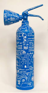 Niclas Castello Blue Fire Extinguisher Fire Extinguisher Extinguisher Sculpture Painting