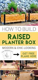 How To Build A Diy Modern Raised Planter Box Crafted Workshop Garden Planter Boxes Diy Planters Outdoor Raised Planter Boxes