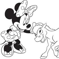 Coloriage Minnie Et Le Poulain Coloriage Minnie Coloriage Mickey Coloriage