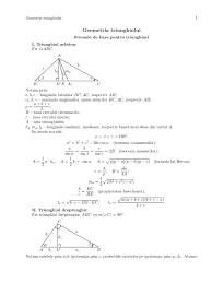 5.relații metrice în triunghiul dreptunghic. Geom Triunghi Probleme Pdf