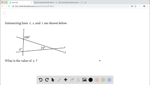Intersecting lines two or more lines which share exactly one common point are called intersecting lines. Solved Intersecting Lines R S And T Are Shown B