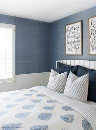A chic bedroom with a dark floral accent wall and a blanket and throws to match its colors. Grasscloth Wallpaper Hanging How To Tips Driven By Decor Master Bedroom Wallpaper Grasscloth Wallpaper Bedroom Wallpaper Design For Bedroom