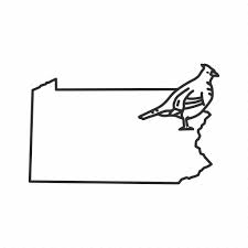 The selection of state birds began in 1927, when the legislatures for alabama, florida, maine, missouri, oregon, texas and wyoming selected their state birds after a campaign. Borders Map Pennsylvania State State Bird State Symbol Usa Icon Download On Iconfinder