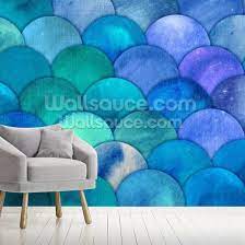 Affordable and search from millions of royalty free images, photos and vectors. Aqua Blue Mermaid Scales Wallpaper Wallsauce Au