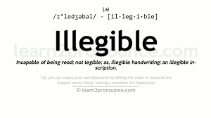 | meaning, pronunciation, translations and examples. Illegible Pronunciation And Definition Youtube
